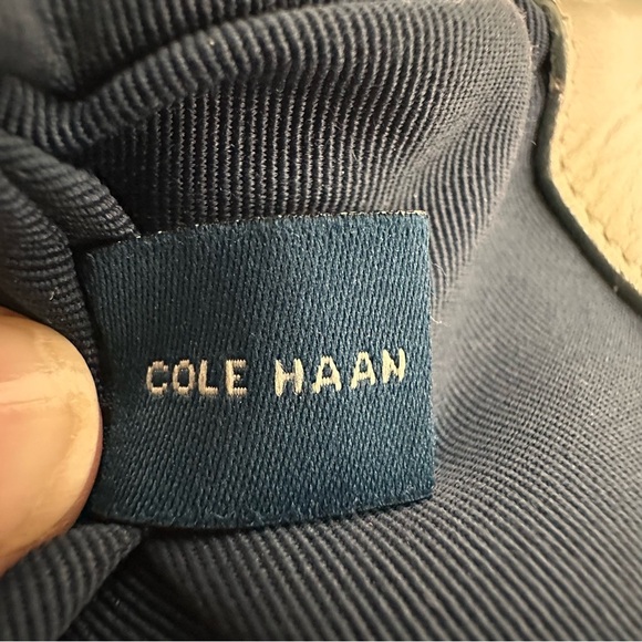 Cole Haan Bethany Weave Large Bucket Hobo Taupe Gray - Picture 12 of 13